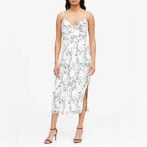 Banana Republic Black and White Printed Dress size 6/ fit size S